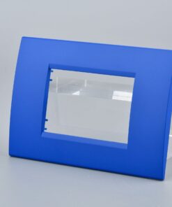 Placca Plastica Quadrata MBL 3M Blu Compatibile Bticino Living