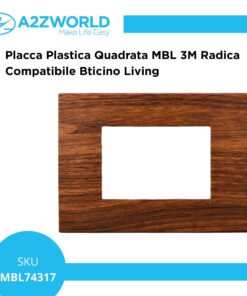 Placca Plastica Quadrata MBL 3M Radica Compatibile Bticino Living BLN89303