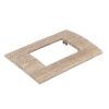 Placca Plastica Quadrata MBL 3M Legno Scuro Compatibile Bticino Living BLN89305