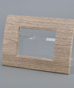 Placca Plastica Quadrata MBL 3M Legno Scuro Compatibile Bticino Living BLN89305