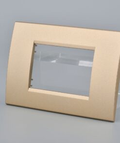 Placca Plastica Quadrata MBL 3M Oro Compatibile Bticino Living BLN89311