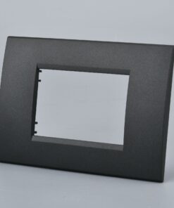 Placca Plastica Quadrata MBL 3M Acciaio Scuro Compatibile Bticino Living BLN89307