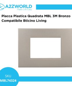 Placca Plastica Quadrata MBL 3M Bronzo Compatibile Bticino Living BLN89310