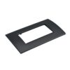 Placca Plastica Quadrata MBL 4M Nero Compatibile Bticino Living BLN89402