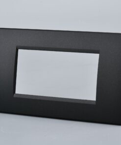 Placca Plastica Quadrata MBL 4M Nero Compatibile Bticino Living BLN89402