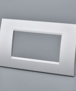 Placca Plastica Quadrata MBL 4M Grigio Compatibile Bticino Living BLN89406