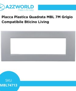 Placca Plastica Quadrata MBL 7M Grigio Compatibile Bticino Living BLN89706