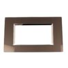 Placca Quadrata In Vetro Temperato MBL 4M Grigio Compatibile Bticino Living BLN84410