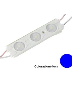 Modulo Mattone LED 3 SMD 2835 Colore Blue 12V IP67 Con Lente Ingrandimento 160 Gradi SKU-5127