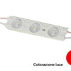 Modulo Mattone LED 3 SMD 2835 Colore Rosso 12V IP67 Con Lente Ingrandimento 160 Gradi SKU-5126