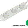 Modulo Mattone LED 3 SMD 2835 Colore Verde 12V IP67 Con Lente Ingrandimento 160 Gradi SKU-5128