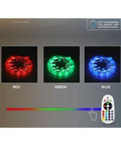 Kit Bobina Striscia Led RGB+CCT IP65 Con Centralina WiFi Compatibile Con Amazon Alexa Google Alimentatore Telecomando SKU-2628