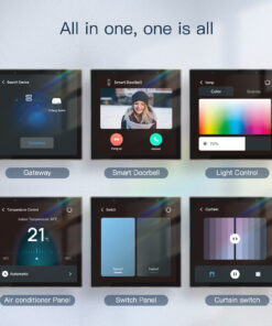 Pannello di Controllo Smart Home, Alexa Incorporato, Touchscreen 4", Automatizione per Prodotti Tuya Smart Life, Hub Zigbee 3.0 Incorporato e Gateway BLE SIG Mesh, 86X86mm, da Incasso Scatola 502