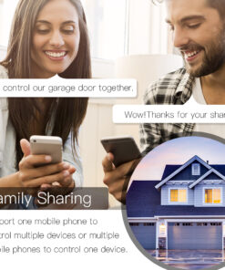Kit Smart WIFI Garage Opener Apri Saracinesca Serrande Cancello WIFI 2.4G TUYA, Smart Life AC 100-250V 50/60HZ IP20
