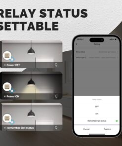 Alternative view of Relè Passo Passo Mini Interruttore WIFI 2.4G 2 Canali 10A TUYA, Smart Life 10A AC 90-250V 50/60HZ 2200W 40X40X18mm IP20