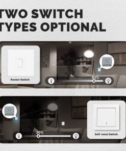 Mini Triac Dimmer ZigBee 3.0, 2 Canali 1A, TUYA, Smart Life, AC 90-250V 50/60HZ 2X100W 40X40X18mm IP20