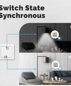 Relè Passo Passo Mini Interruttore Matter WiFi 2.4G, 10A TUYA, Compatibile Apple Home, Google Home, Alexa, SmartThings, 2200W, AC 90-250V 50/60Hz, 40x40x18mm, IP20