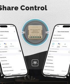 Relè Passo Passo Mini Interruttore Matter WiFi 2.4G, 10A TUYA, Compatibile Apple Home, Google Home, Alexa, SmartThings, 2200W, AC 90-250V 50/60Hz, 40x40x18mm, IP20