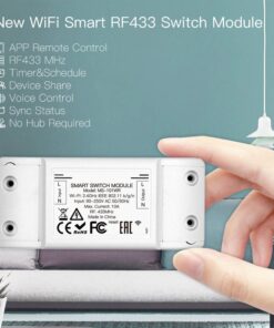 Interruttore WIFI 2.4G + RF 433MHz 10A TUYA, Smart Life 10A AC 90-250V 50/60HZ 2200W