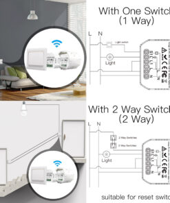 Relè Passo Passo Interruttore Smart ZigBee RF433 2 In 1 ZigBee, RF 433MHz TUYA, Smart Life 10A AC 90-250V 50/60HZ 2200W SHZ104Z IP20