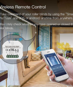 Modulo Tapparelle WIFI 2.4G + RF 433MHz, TUYA, Smart Life, 2A, AC 90-250V, 50/60HZ, 500W, 52X47X18mm, IP20, SH108WR SH108