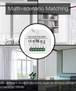 Modulo Tapparelle WIFI 2.4G + RF 433MHz, TUYA, Smart Life, 2A, AC 90-250V, 50/60HZ, 500W, 52X47X18mm, IP20, SH108WR SH108