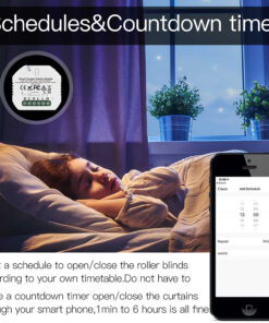 Modulo Tapparelle WIFI 2.4G + RF 433MHz, TUYA, Smart Life, 2A, AC 90-250V, 50/60HZ, 500W, 52X47X18mm, IP20, SH108WR SH108