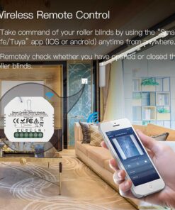 Modulo Tapparelle ZigBee 3.0 + RF 433MHz, TUYA, Smart Life, 2A, AC 90-250V, 50/60HZ, 500W, 52X47X18mm, IP20, SHZ108ZR