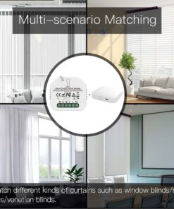 Modulo Tapparelle ZigBee 3.0 + RF 433MHz, TUYA, Smart Life, 2A, AC 90-250V, 50/60HZ, 500W, 52X47X18mm, IP20, SHZ108ZR