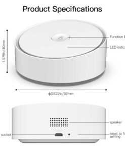 Gateway ZigBee 3.0 + Bluetooth BLE Mesh + Allarme, Smart Life, 1A, 5V, 92X92X40mm, IP20, SHZ3302