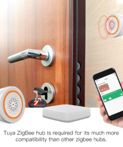 Sirena Allarme ZigBee Protocollo ZigBee 3.0 TUYA, Smart Life, Sonoro e Visivo, 5V 1A IP20,68X68X33mm