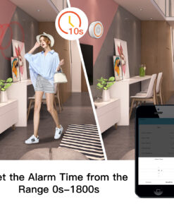 Sirena Allarme ZigBee Protocollo ZigBee 3.0 TUYA, Smart Life, Sonoro e Visivo, 5V 1A IP20,68X68X33mm