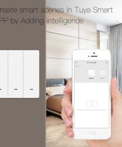 Telecomando Interruttore Protocollo ZigBee 3.0, 2 Tasti, TUYA, Smart Life 3V Con Pile CR2032, Bianco