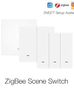 Alternative view of Telecomando Interruttore Protocollo ZigBee 3.0, 3 Tasti, TUYA, Smart Life 3V Con Pile CR2032, Bianco