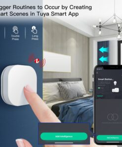Alternative view of Telecomando Interruttore Magnetico Slim Quadrata , Protocollo ZigBee 3.0, TUYA, Smart Life 3V Con Pile CR2032, Bianco