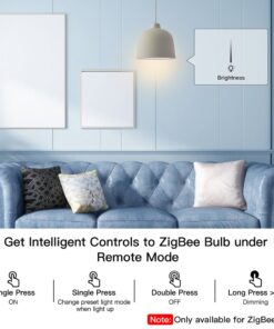 Telecomando Interruttore Magnetico Slim Quadrata , Protocollo ZigBee 3.0, TUYA, Smart Life 3V Con Pile CR2032, Bianco