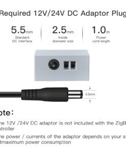 Centralina Led Controller, 6A/Canali, ZigBee 3.0, RGB+CCT, Max 12V e 24V, 15A, 2X100W, TUYA, Smart Life, 100X45X35mm, IP20