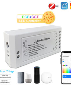 Centralina Led Controller, 6A/Canali, ZigBee 3.0, RGB+CCT, Max 12V e 24V, 15A, 2X100W, TUYA, Smart Life, 100X45X35mm, IP20