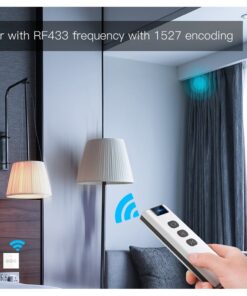 Telecomando Wireless RF 433MHz per Tende e Tapparelle Elettriche, 3 Tasti Per 1 Scena, APP Tuya/Smart Life, Alimentazione a Batteria LR23A (Esclusa), Design Compatto 109x36mm SH1901