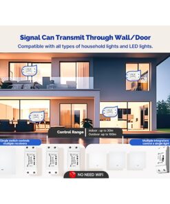 Telecomando Interruttore 1 Tasto, RF 433MHz, TUYA, Smart Life, 3V Con Pile CR2032, 86x86x16mm, IP20, SH4491