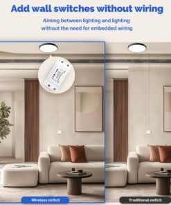 Telecomando Interruttore 1 Tasto, RF 433MHz, TUYA, Smart Life, 3V Con Pile CR2032, 86x86x16mm, IP20, SH4491