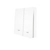Telecomando Interruttore 2 Tasti, RF 433MHz, TUYA, Smart Life, 3V Con Pile CR2032, 86X86X16mm, IP20, SH4492