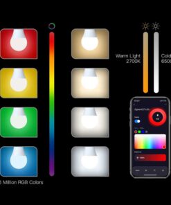 Lampada Led E27, ZigBee 3.0, RGB+CW, TUYA, Smart Life, AC 90-250V, 50/60HZ, 9W, 60X117mm, IP20, SHZ62709