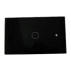 Interruttore Led Dimmer Taglio Di Fase, Pannello Touch 1 Tasto, Colore Nero, WIFI + Bluetooth, APP TUYA Smart Life, 220V 10A, 120X72X38mm Per Scatola 503, IP20