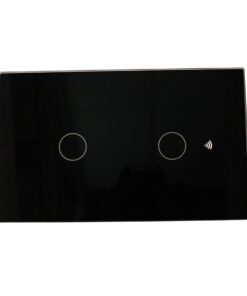 Interruttore Led Dimmer Taglio Di Fase, Pannello Touch 2 Tasti, Colore Nero, WIFI + Bluetooth, APP TUYA Smart Life, 220V 10A, 120X72X38mm Per Scatola 503, IP20