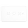 Interruttore Led Dimmer Taglio Di Fase, Pannello Touch 3 Tasti, Colore Bianco, WIFI + Bluetooth, APP TUYA Smart Life, 220V 10A, 120X72X38mm Per Scatola 503, IP20