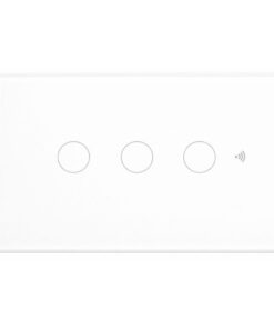 Interruttore Led Dimmer Taglio Di Fase, Pannello Touch 3 Tasti, Colore Bianco, WIFI + Bluetooth, APP TUYA Smart Life, 220V 10A, 120X72X38mm Per Scatola 503, IP20