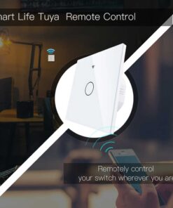 Interruttore Da Parete Touch 1 Tasto, WIFI 2.4G Matter, TUYA, Smart Life,Apple Home, Google Home, Alexa, SmartThings, 10A, AC 90-250V, 50/60HZ, 86X86X30mm, IP20, Bianco