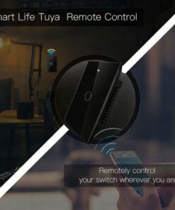 Interruttore Da Incasso Scatola 503, Touch Nero, WIFI 2.4G Matter, TUYA, Smart Life,Apple Home, Google Home, Alexa, SmartThings, 10A, AC 90-250V, 50/60HZ, 120X72X38mm, IP20,Disponibili 1,2,3 Tasti (1 Tasto)