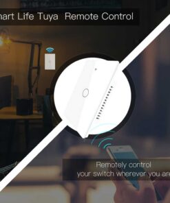 Interruttore Da Parete Touch 1 Tasto, WIFI 2.4G Matter, TUYA, Smart Life,Apple Home, Google Home, Alexa, SmartThings, 10A, AC 90-250V, 50/60HZ, 120X72X38mm, IP20, Bianco